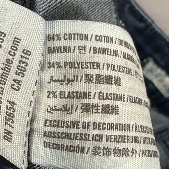 Abercrombie & Fitch Jeans Womens 29 The A& F Jegging Cotton Stretch Pockets Dark - Picture 11 of 11